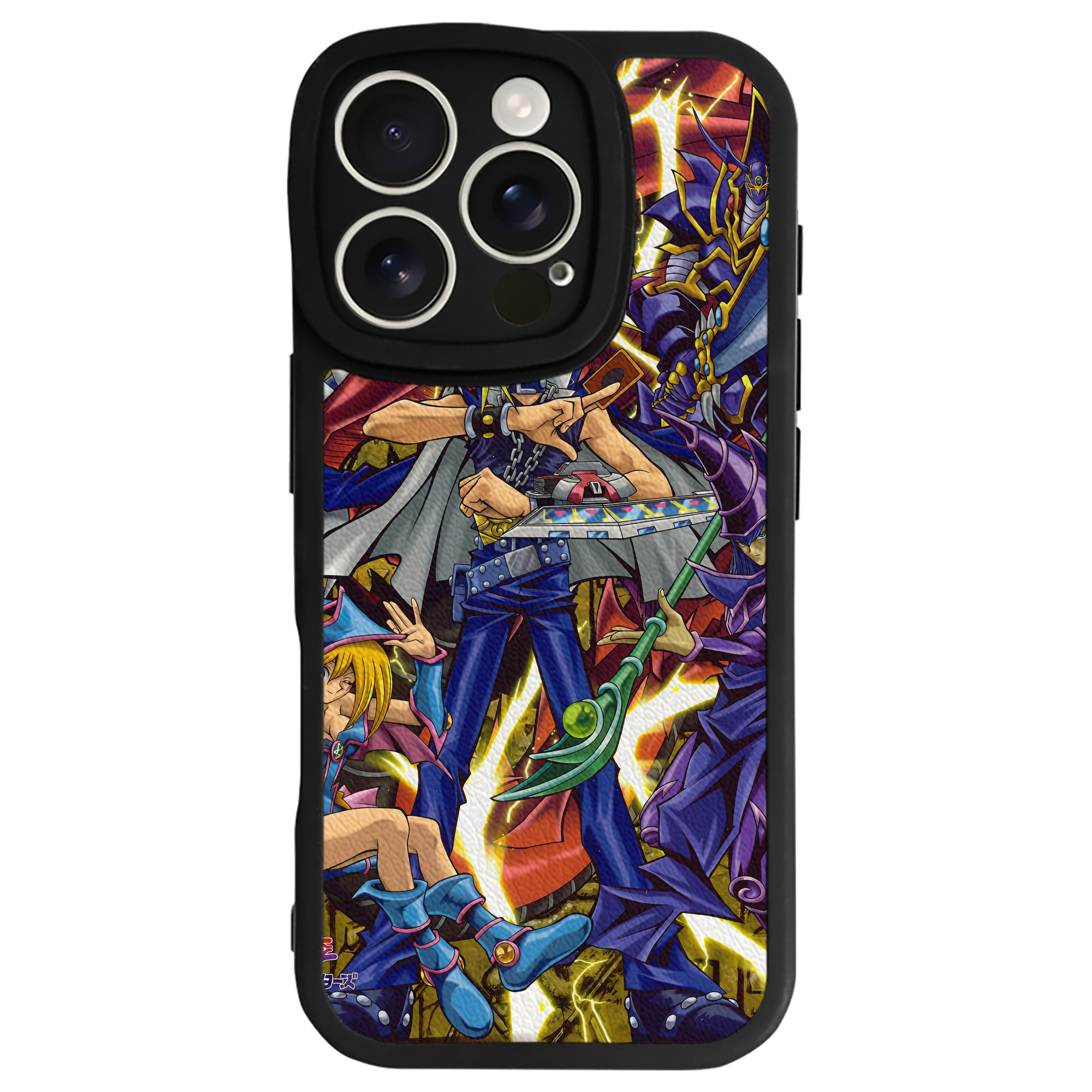 （画像用） 遊☆戯☆王 Yu-Gi-Oh! 【iPhone 16シリーズ対応】シリコンスマホケース（レザー調） 材質：シリコン